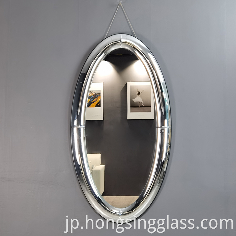 oval shape hanging mirror 